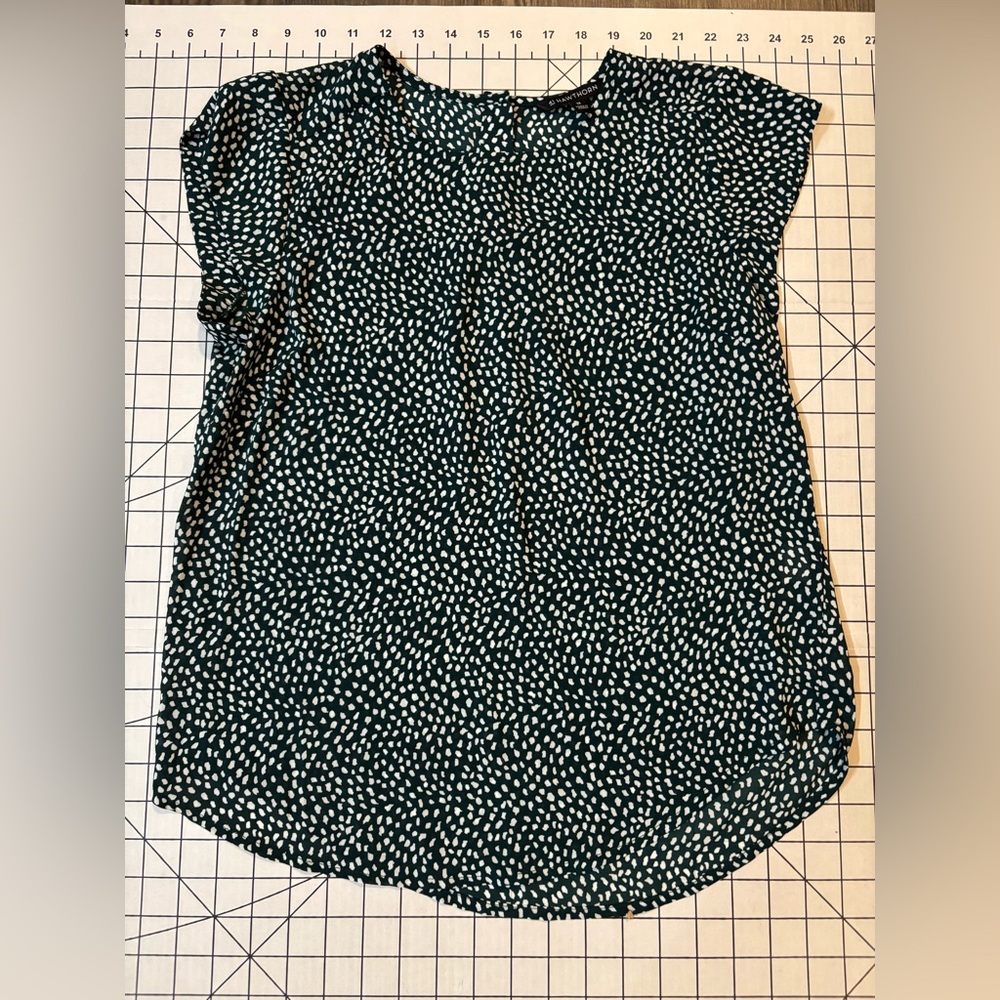 NWOT 41 Hawthorn Women’s Size XS Green and White Sleeveless Blouse